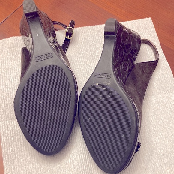 COACH ALIGRA OPEN TOE SANDAL. SIZE 6.5. BROWN. EUC - Picture 9 of 9